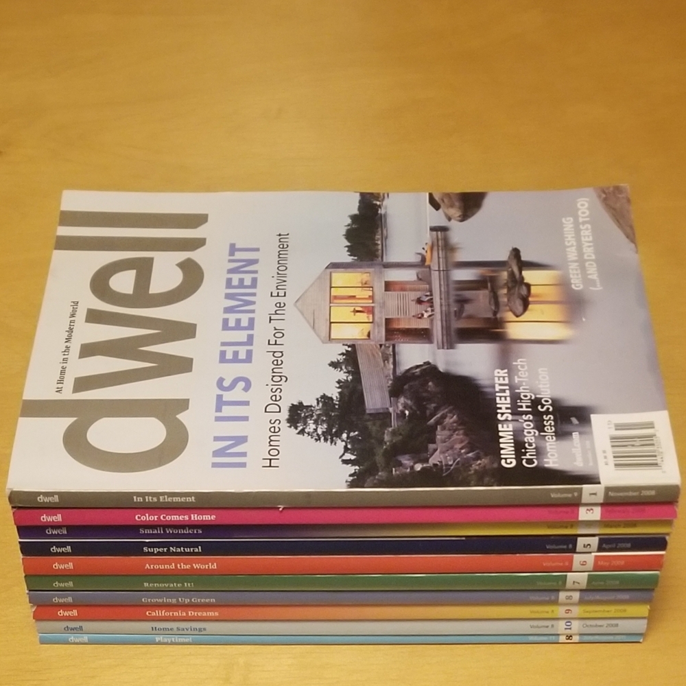 dwell magazine - lot of 10 (2008)